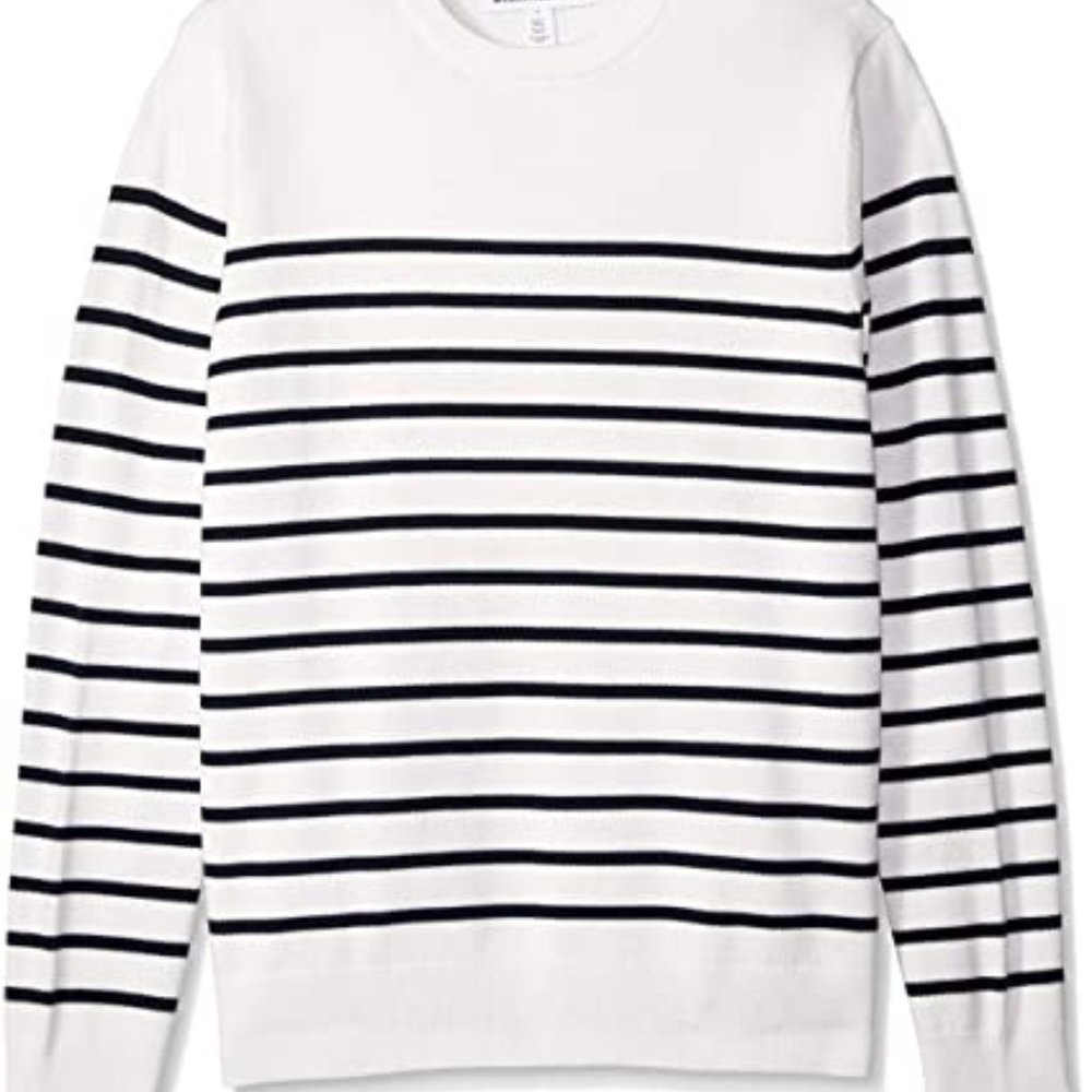 White/Navy Mariner Stripe Sweater
